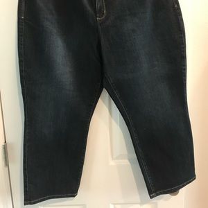 NYDJ Marilyn capri dark blue jeans